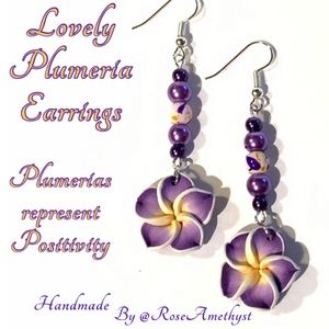 Plumeria Floral Boho Earrings